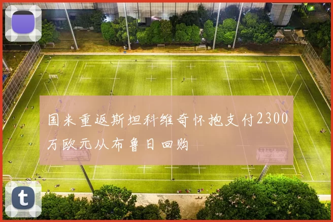 国米重返斯坦科维奇怀抱支付2300万欧元从布鲁日回购